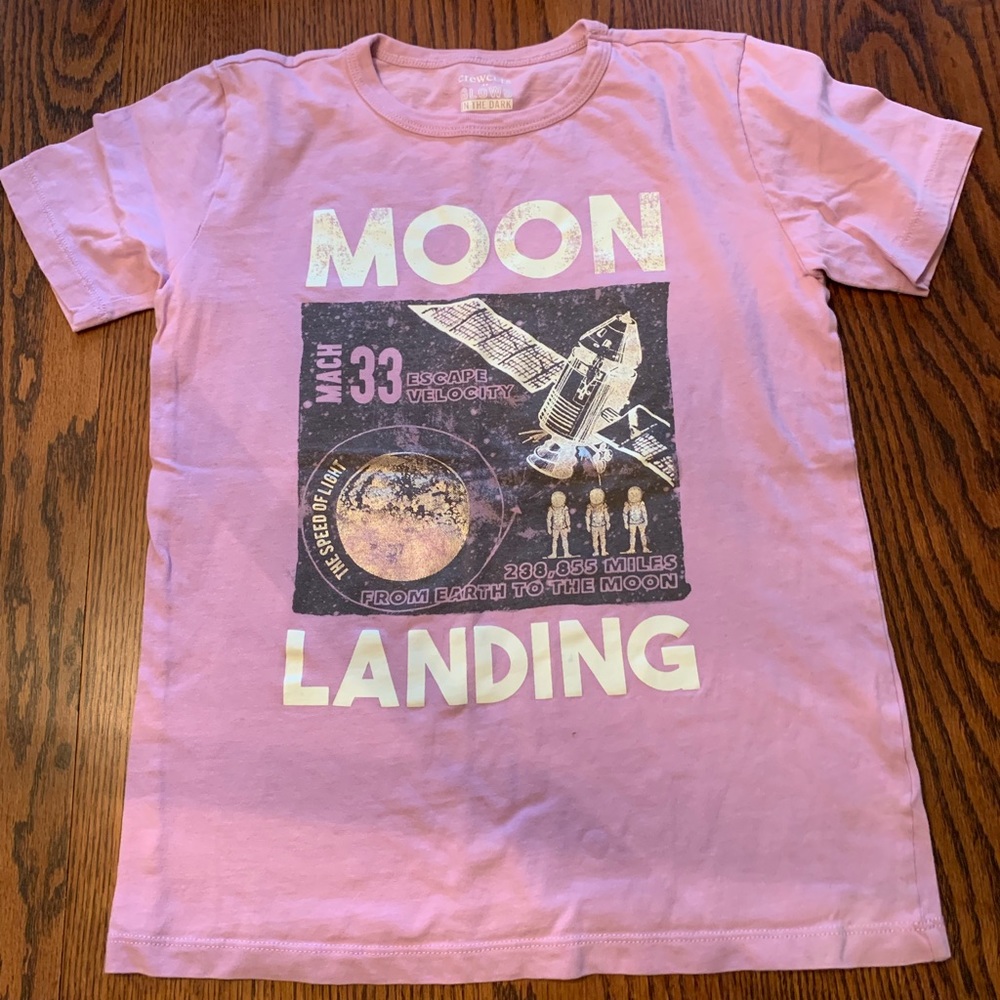 Crew cuts lavender moon landing tee